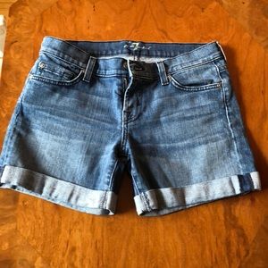 7 for all mankind size 25 jean shorts!